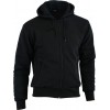 MENS BLACK SOFT FLEECE MOTORBIKE HOODIE